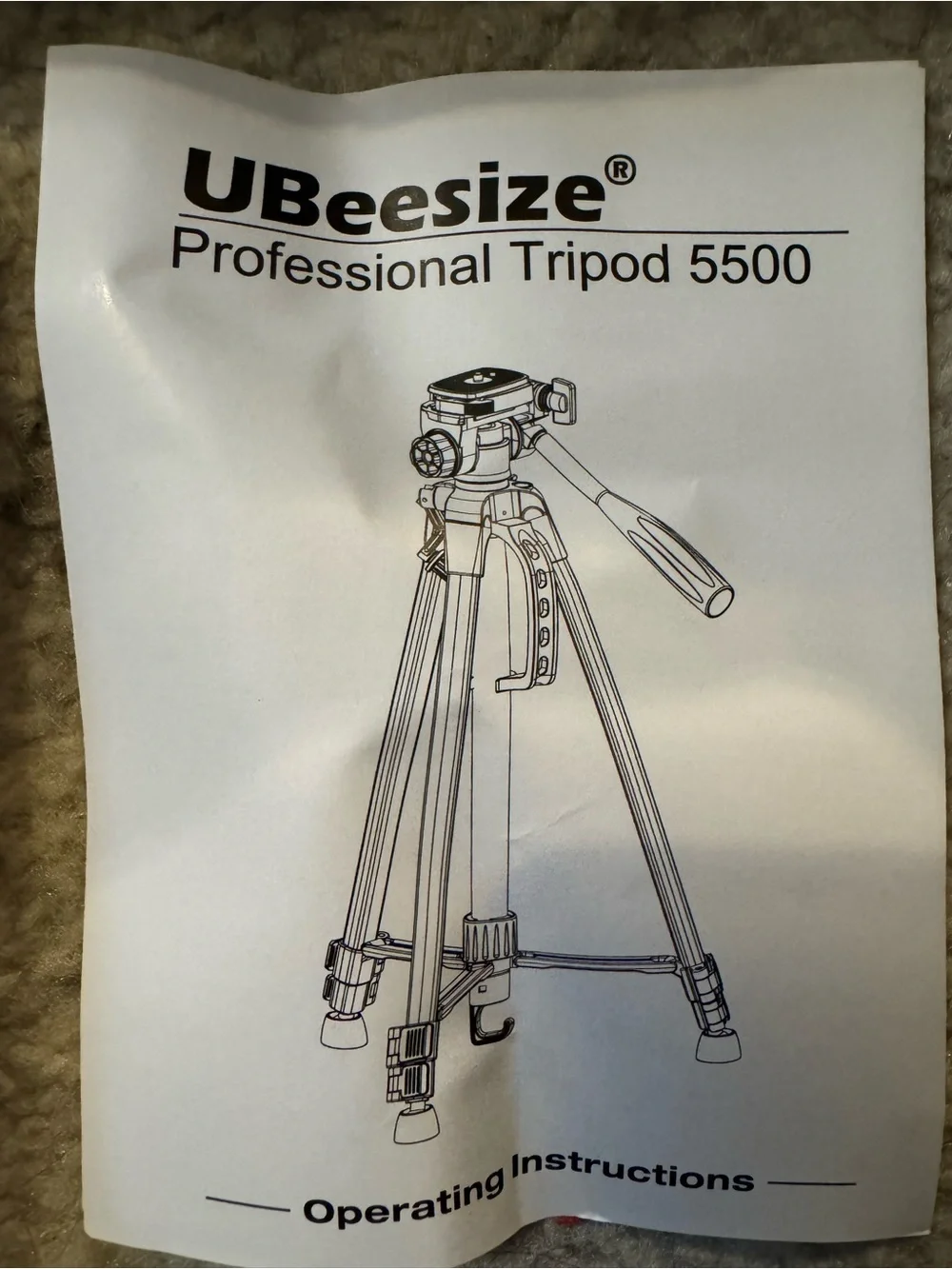 UBeesize Professional Tripod 5500 Camera Tripod Pan/Tilt Head Quick Release